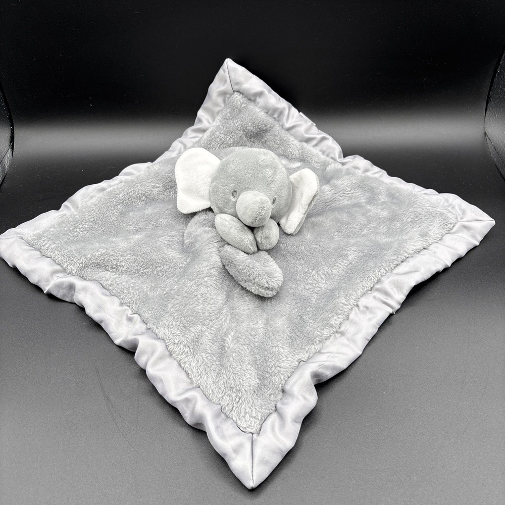 Carters Gray Elephant Plush Lovey Baby Security Blanket 2023 Dot Fabric